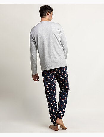 PEANUTS Pijama Manga Larga Joe Cool para Hombre