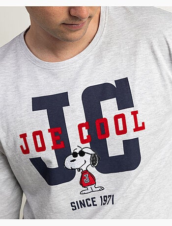 PEANUTS Pijama Manga Larga Joe Cool para Hombre