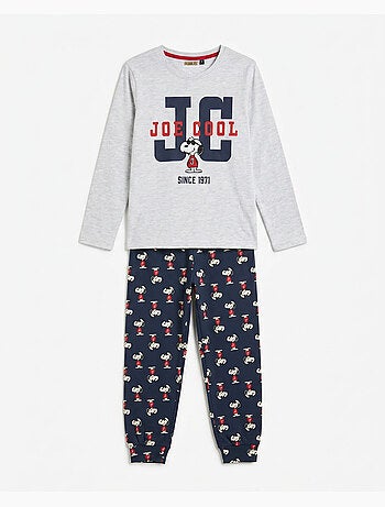 PEANUTS Pijama Manga Larga Joe Cool para Niño