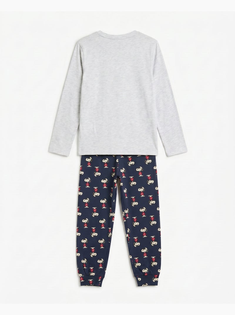 PEANUTS Pijama Manga Larga Joe Cool para Niño Gris jaspeado - Kiabi