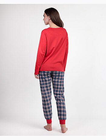 PEANUTS Pijama Manga Larga Let It Snow para Mujer