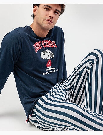 PEANUTS Pijama Manga Larga Love Sailor para Hombre