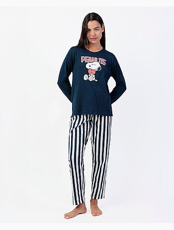 PEANUTS Pijama Manga Larga Love Sailor para Mujer