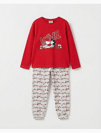 PEANUTS Pijama Manga Larga Love Snoopy para Niña