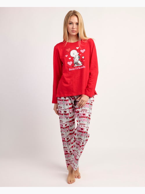 PEANUTS Pijama Manga Larga Love Valentines para Mujer - Kiabi PEANUTS Pijama Manga Larga Love Valentines para Mujer - Kiabi