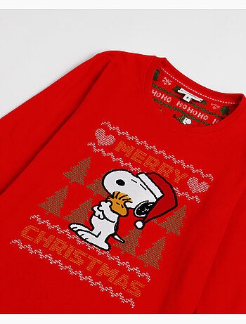 PEANUTS Pijama Manga Larga Merry Christmas para Niña