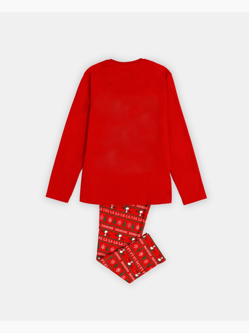 PEANUTS Pijama Manga Larga Merry Christmas para Niña Rojo - Kiabi