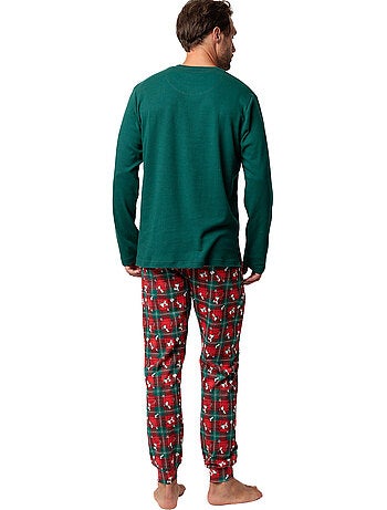 PEANUTS Pijama Manga Larga Reindeer Crossing para Hombre