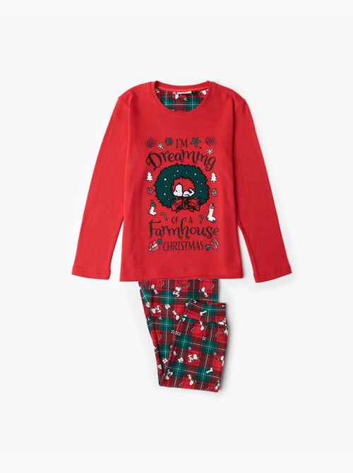 PEANUTS Pijama Manga Larga Reindeer Crossing para Niña - Kiabi PEANUTS Pijama Manga Larga Reindeer Crossing para Niña - Kiabi