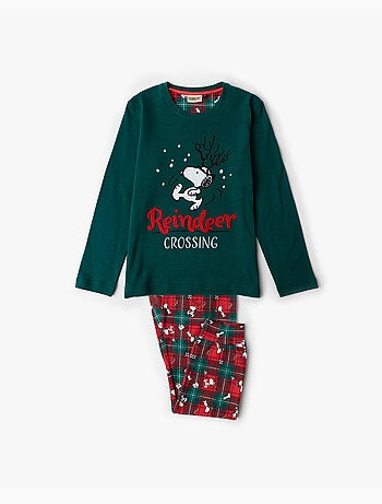 PEANUTS Pijama Manga Larga Reindeer Crossing para Niño