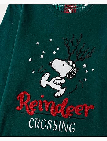 PEANUTS Pijama Manga Larga Reindeer Crossing para Niño