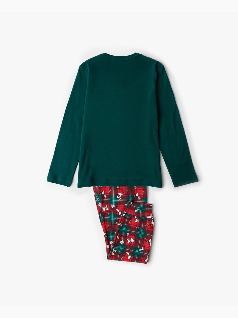 PEANUTS Pijama Manga Larga Reindeer Crossing para Niño Verde - Kiabi