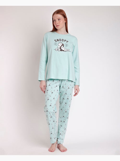 PEANUTS Pijama Manga Larga Sleep Society para Mujer - Kiabi PEANUTS Pijama Manga Larga Sleep Society para Mujer - Kiabi