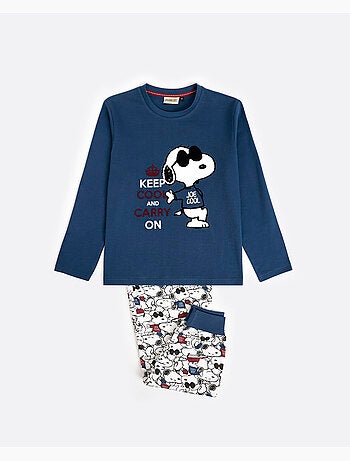 PEANUTS Pijama Manga Larga Snoopy Cool para Niño