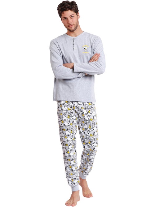 PEANUTS Pijama Manga Larga Snoopy Funny para Hombre - Kiabi PEANUTS Pijama Manga Larga Snoopy Funny para Hombre - Kiabi