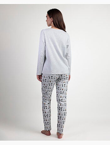 PEANUTS Pijama Manga Larga Snoopy&Friends para Mujer
