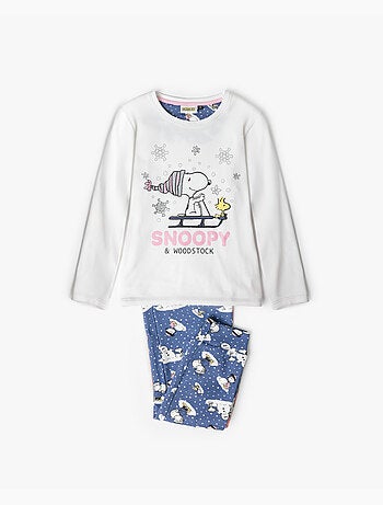 PEANUTS Pijama Manga Larga Snow Drift para Niña