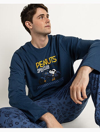 PEANUTS Pijama Manga Larga Speed Club para Hombre
