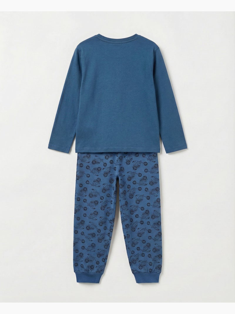 PEANUTS Pijama Manga Larga Speed Club para Niño Azul vaquero - Kiabi