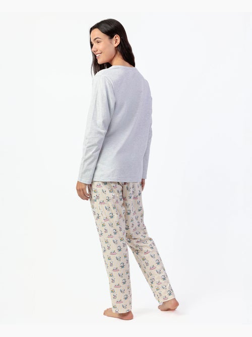 PEANUTS Pijama Manga Larga Summer Break para Mujer - Kiabi PEANUTS Pijama Manga Larga Summer Break para Mujer - Kiabi