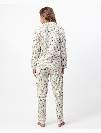 PEANUTS Pijama Manga Larga Summer Break para Mujer