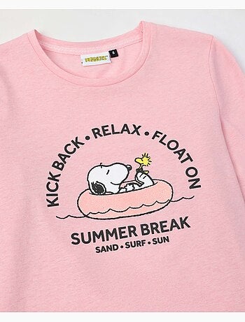 PEANUTS Pijama Manga Larga Summer Break para Niña