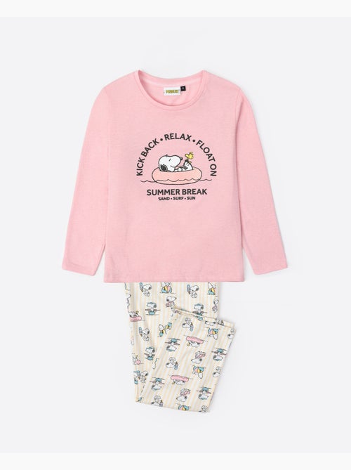 PEANUTS Pijama Manga Larga Summer Break para Niña - Kiabi PEANUTS Pijama Manga Larga Summer Break para Niña - Kiabi