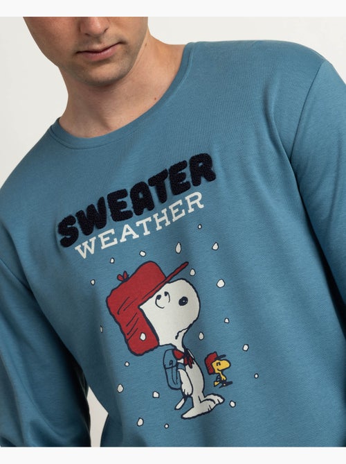 PEANUTS Pijama Manga Larga Sweather Weather para Hombre - Kiabi