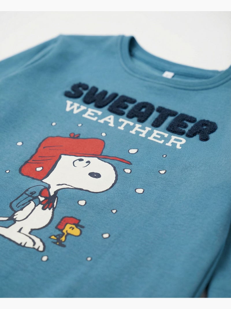 PEANUTS Pijama Manga Larga Sweather Weather para Niño Azul marino - Kiabi