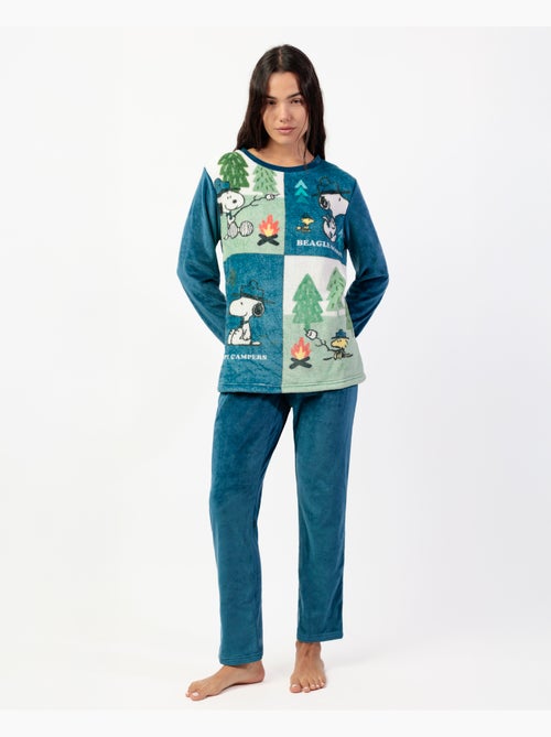 PEANUTS Pijama Manga Larga Terciopelo Beagle Scout para Mujer - Kiabi PEANUTS Pijama Manga Larga Terciopelo Beagle Scout para Mujer - Kiabi