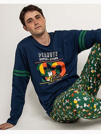 PEANUTS Pijama Manga Larga Winter Sports para Hombre