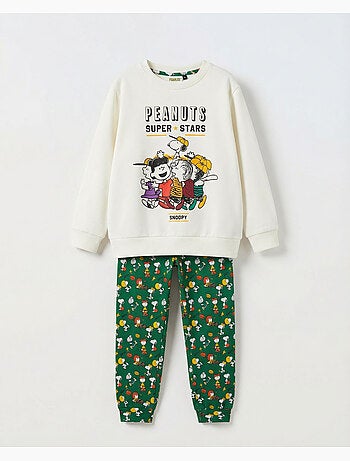 PEANUTS Pijama Manga Larga Winter Sports para Niña