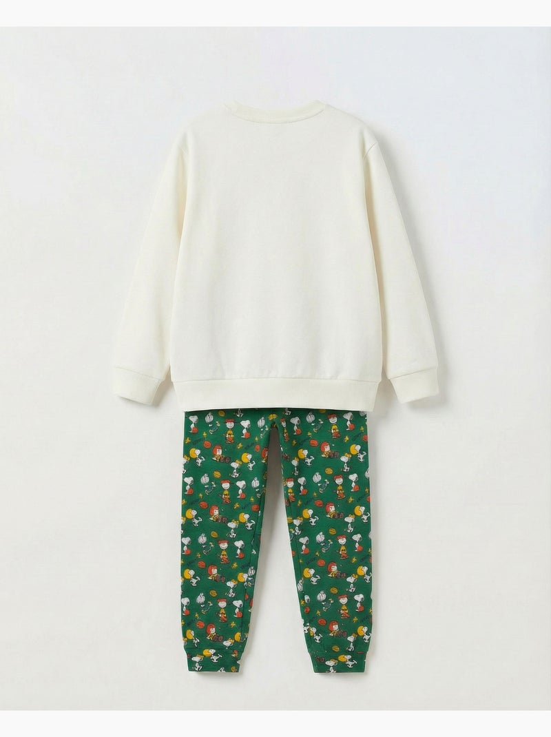 PEANUTS Pijama Manga Larga Winter Sports para Niña Crudo - Kiabi