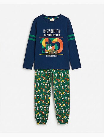 PEANUTS Pijama Manga Larga Winter Sports para Niño