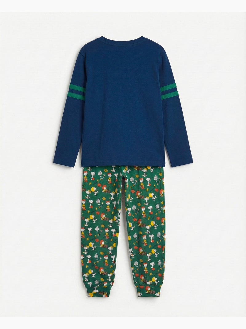 PEANUTS Pijama Manga Larga Winter Sports para Niño Azul marino - Kiabi