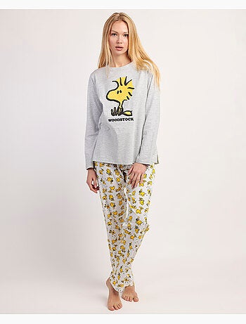 PEANUTS Pijama Manga Larga Woodstock para Mujer