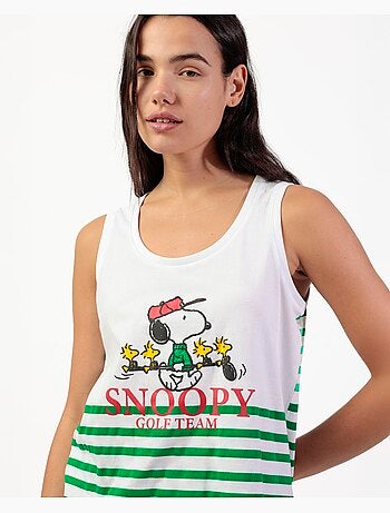 PEANUTS Pijama Sin mangas Golf Team para Mujer