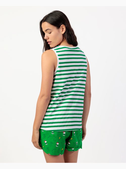 PEANUTS Pijama Sin mangas Golf Team para Mujer - Kiabi PEANUTS Pijama Sin mangas Golf Team para Mujer - Kiabi