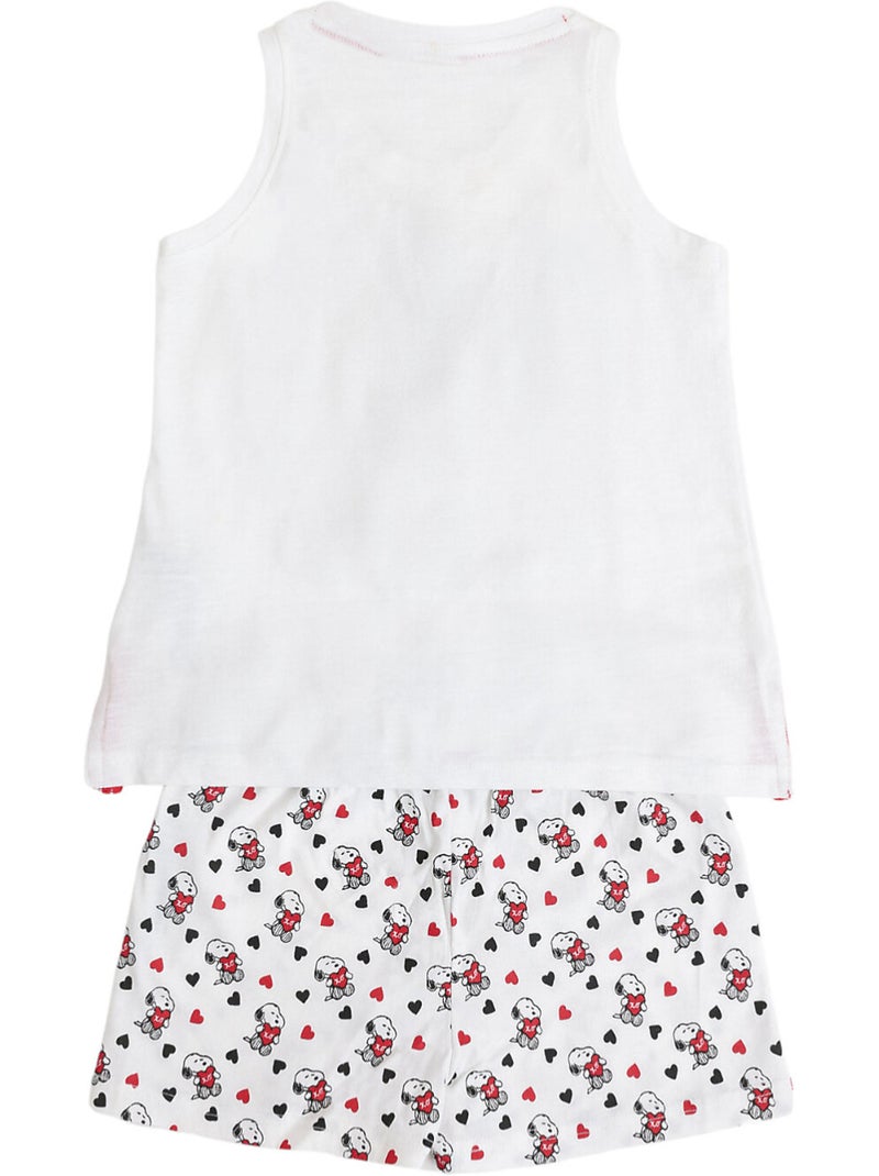 PEANUTS Pijama Sin Mangas In My Heart para Niña Blanco - Kiabi