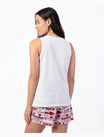 PEANUTS Pijama Sin mangas Love Valentines para Mujer