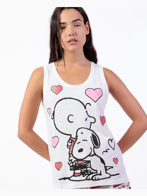 PEANUTS Pijama Sin mangas Love Valentines para Mujer - Kiabi PEANUTS Pijama Sin mangas Love Valentines para Mujer - Kiabi