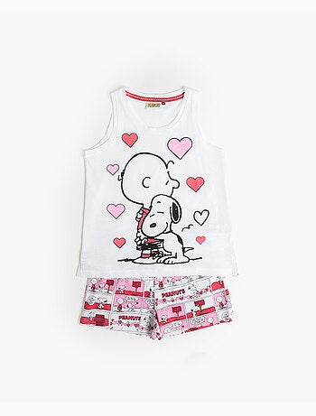 PEANUTS Pijama Sin mangas Love Valentines para Niña