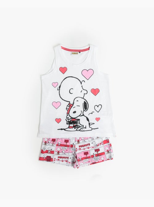 PEANUTS Pijama Sin mangas Love Valentines para Niña - Kiabi PEANUTS Pijama Sin mangas Love Valentines para Niña - Kiabi