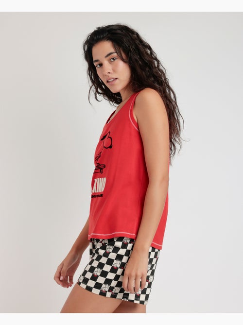 PEANUTS Pijama Sin Mangas Skate Is Not A Crime para Mujer - Kiabi PEANUTS Pijama Sin Mangas Skate Is Not A Crime para Mujer - Kiabi