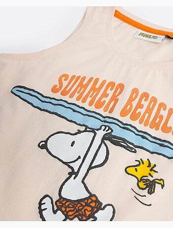 PEANUTS Pijama Sin Mangas Summer Beagle para Niña