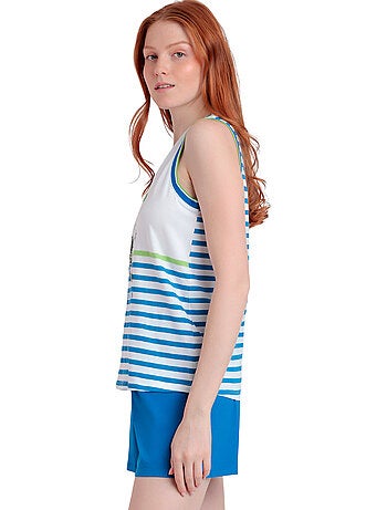 PEANUTS Pijama Sin Mangas Tennis Club para Mujer