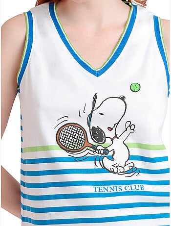 PEANUTS Pijama Sin Mangas Tennis Club para Mujer