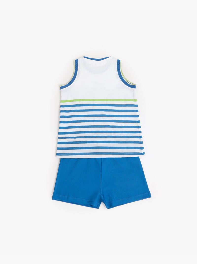 PEANUTS Pijama Sin Mangas Tennis Club para Niña Azul - Kiabi