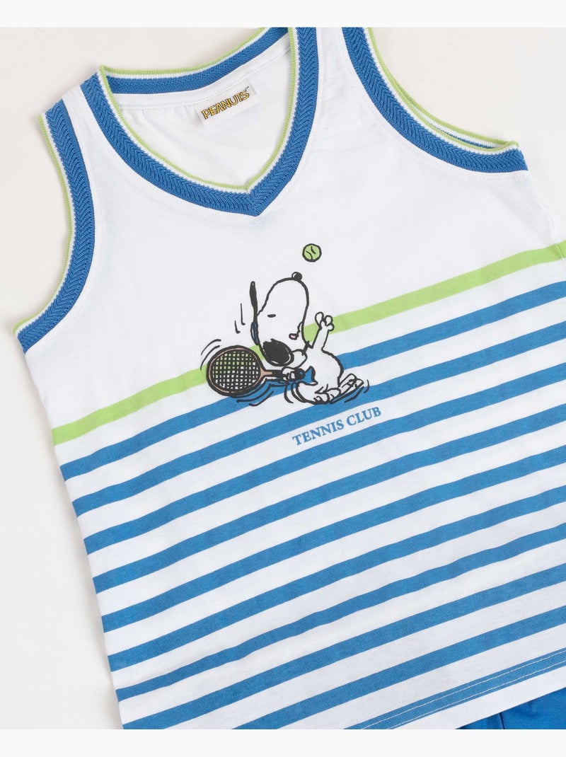 PEANUTS Pijama Sin Mangas Tennis Club para Niña Azul - Kiabi