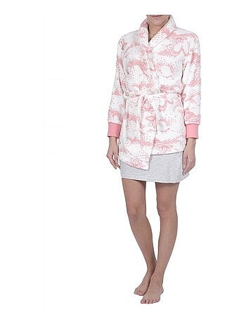 Peignoir Polar Corto Mujer